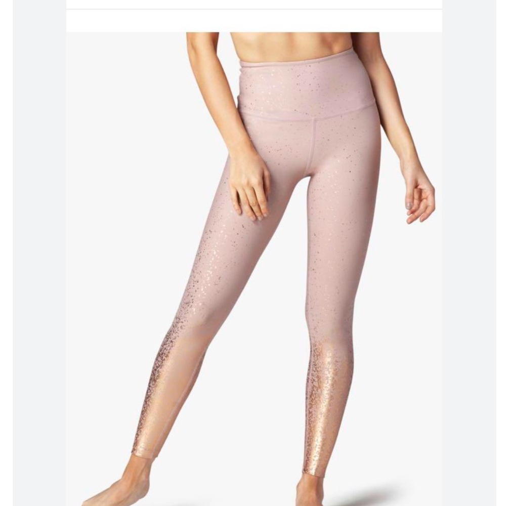 Alo Yoga Glitter High-Waist Leggings - Pink